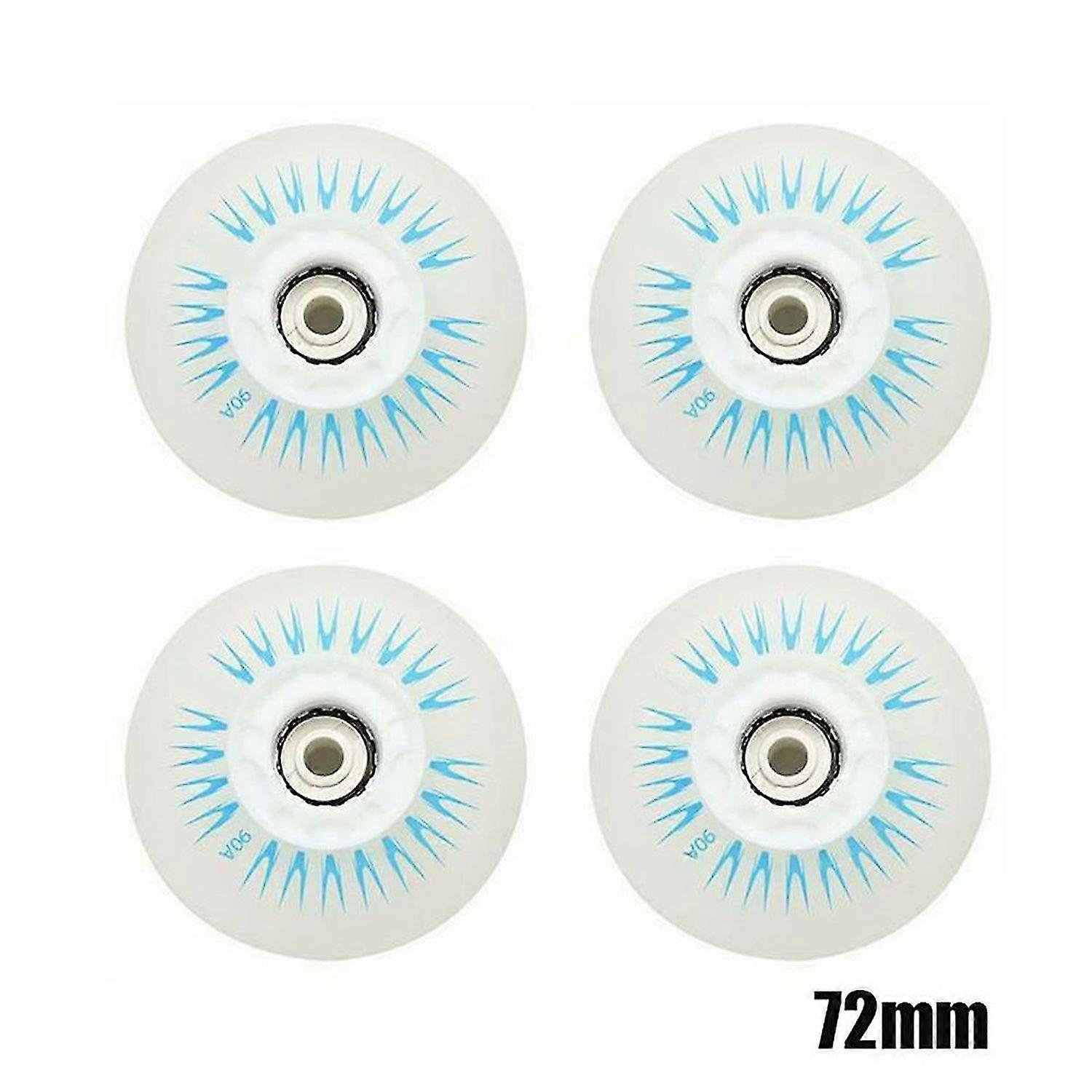 4PCS Flash Inline Skate Wheels 90A LED Lighting Skating Wheels 80 76 72 68