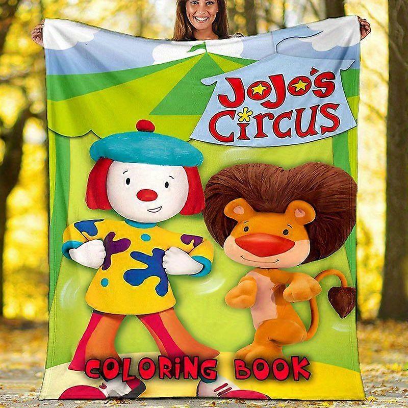 Jojo Circus Theme Blanket Soft And Cozy Digital Print Polyester Knit for Napping Camping