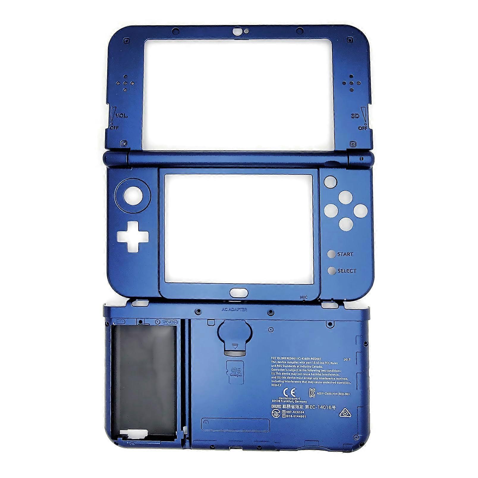 Replacement Shell Kit Dark Blue Faceplate Set for Nintendo 3DS XL 3DS LL Console