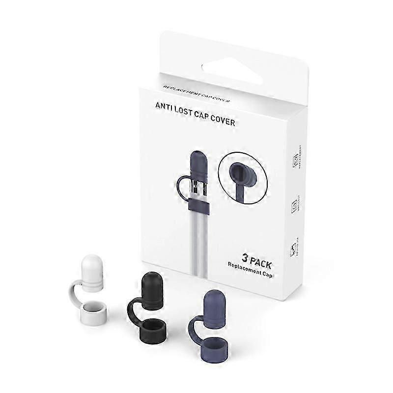 3Pcs Pen Cap Soft Protective Sleeve for Pencil Silicone Nib, A