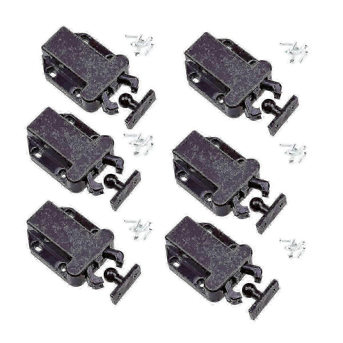 Push-Button Door Latch with Touch Release Mechanism