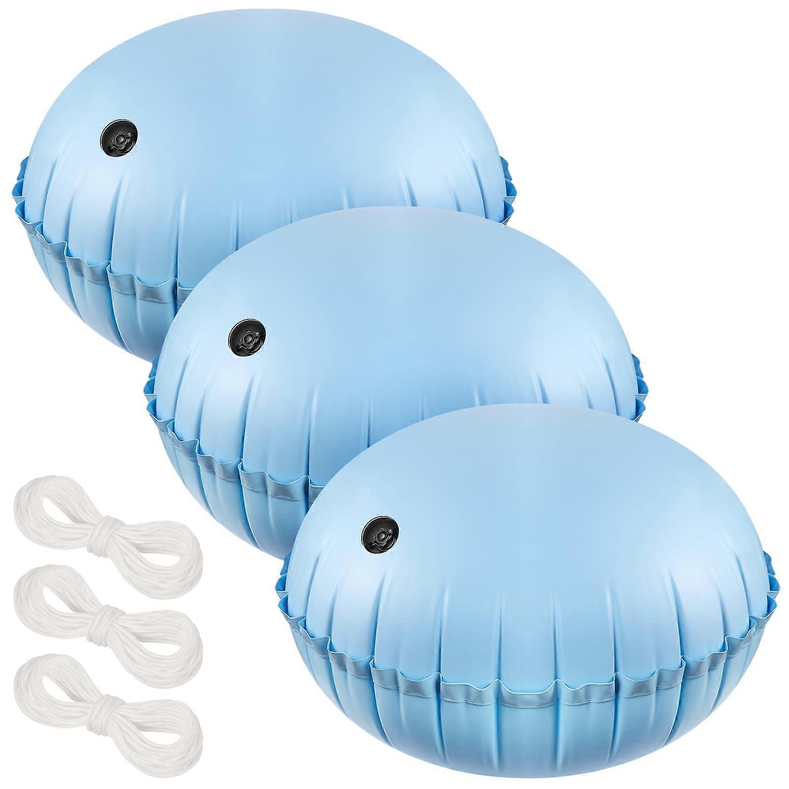 4ft Pool Air Pillow Set for Winterizing Above Ground Pools, Thick PVC Ice Equalizer with Ropes