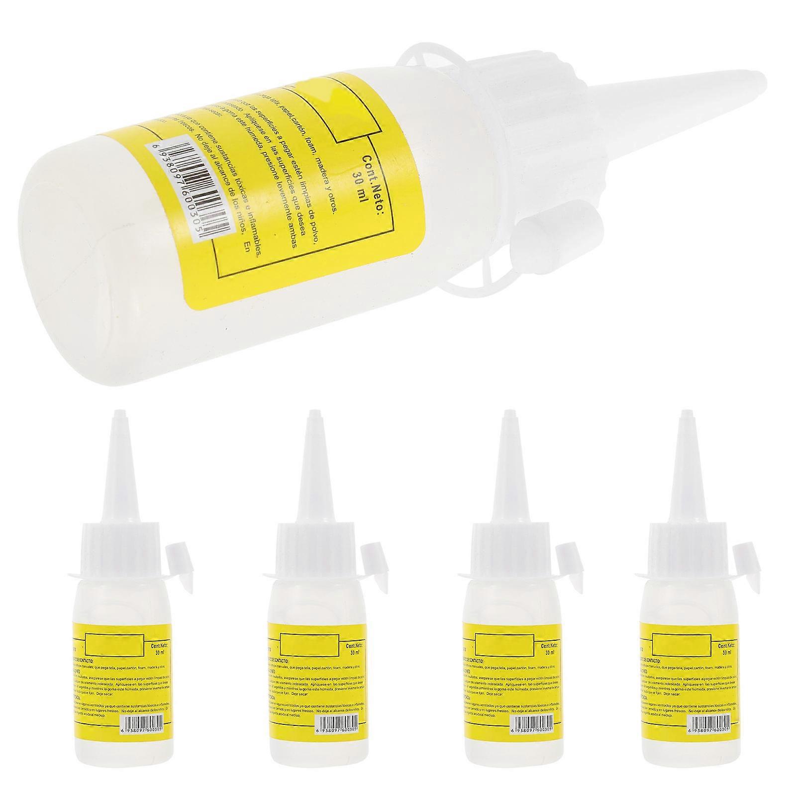 Plastic Glue Dropper Bottle for Storage Transparent Glue Applicator 5Pcs Set