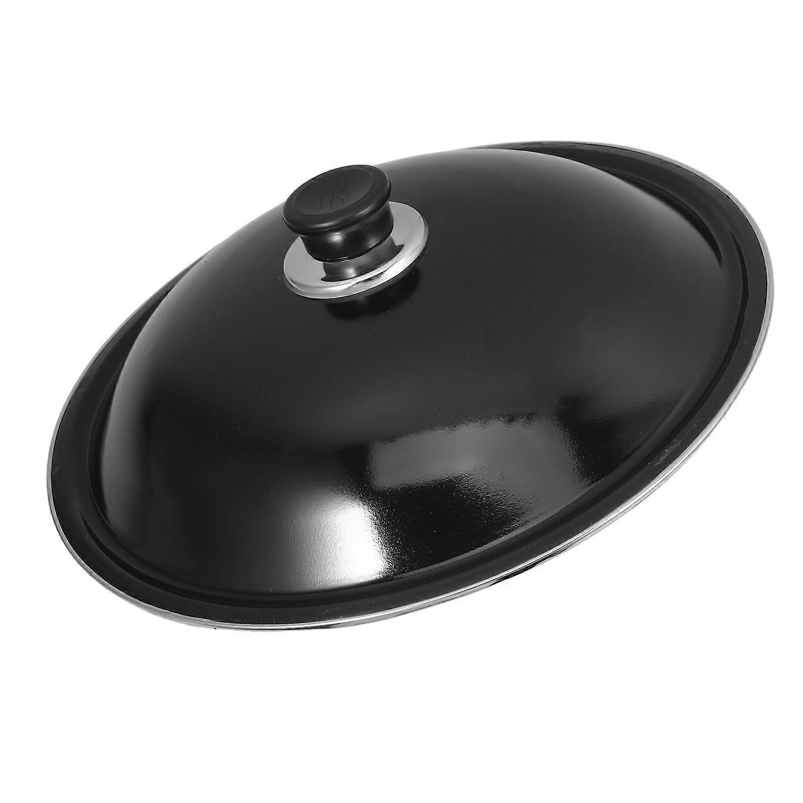 Black Enamel Pot Lid Universal Replacement Lid for Cooking Kitchen Accessory