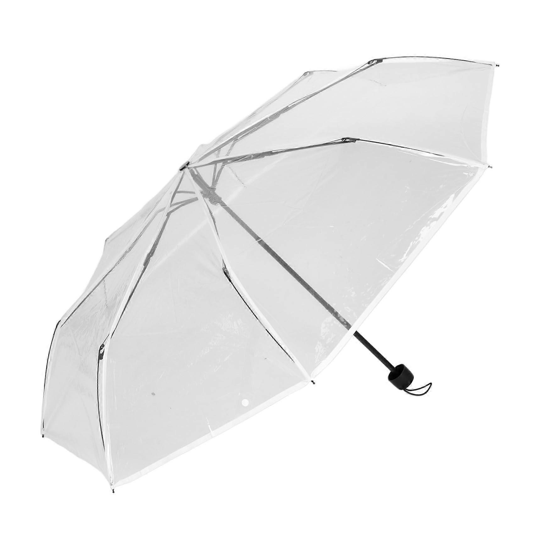 Windproof Travel Umbrella Automatic Open Close Clear Waterproof Canopy Compact Lightweight Design