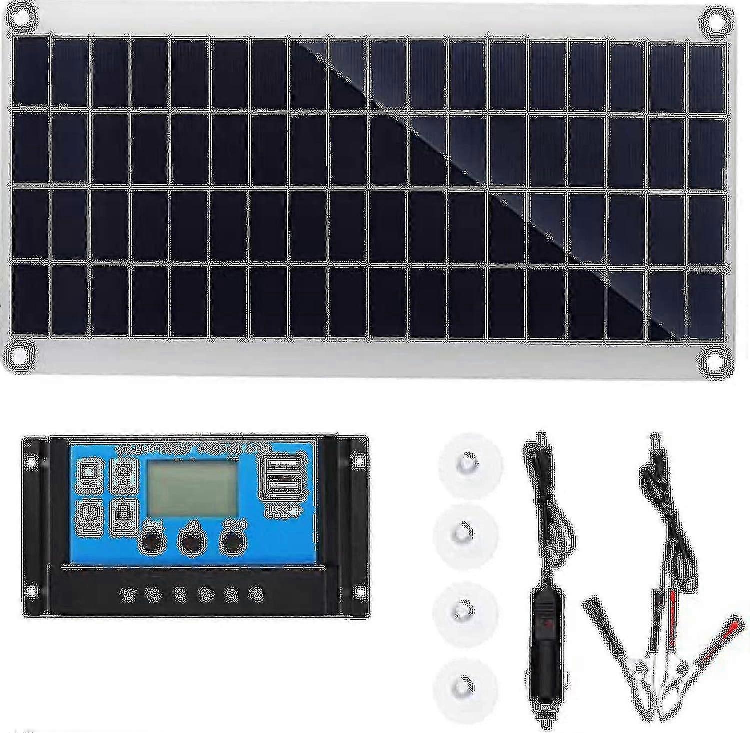 12V 300W Solar Panel Charging Kit with 10A-60A Controller for Off Grid System