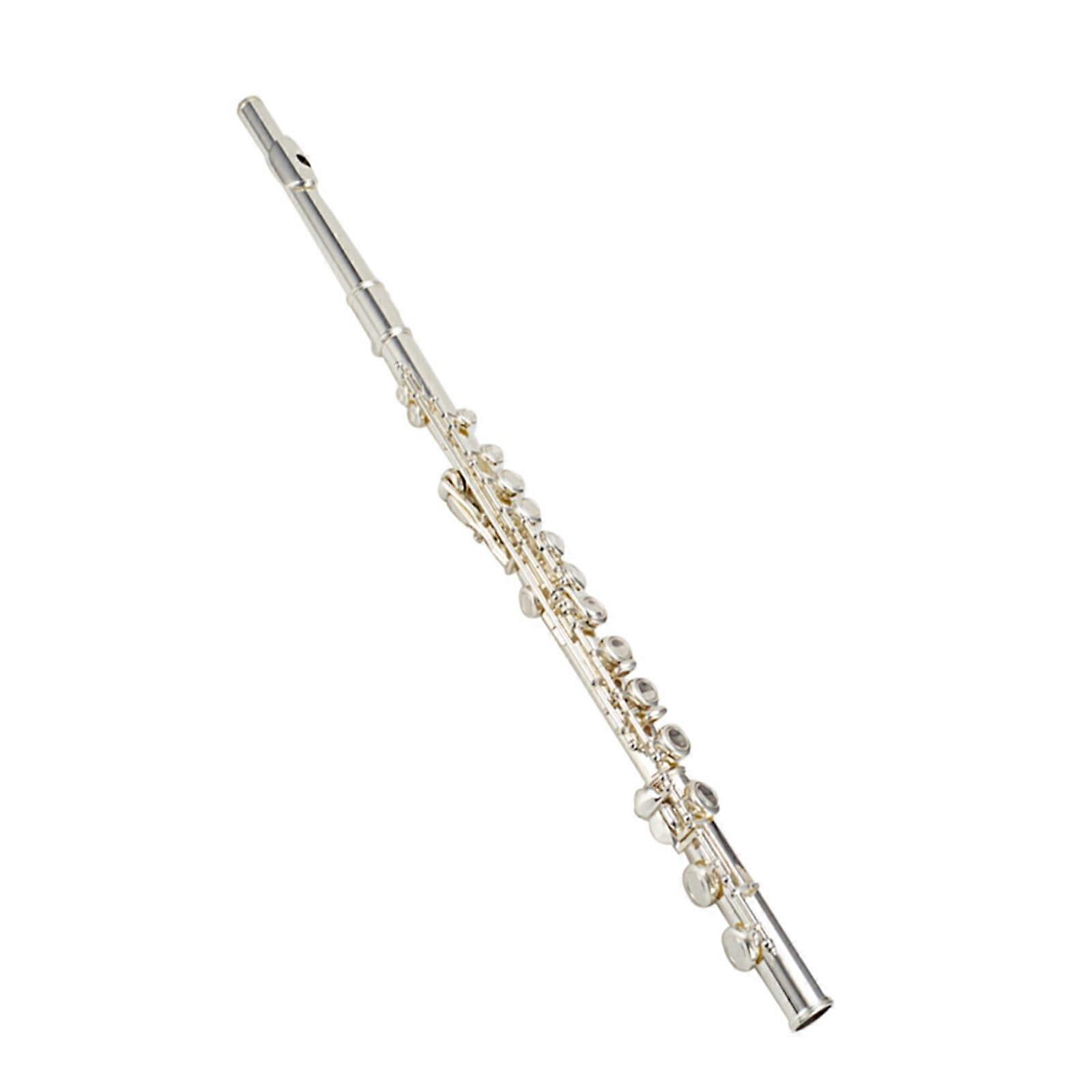 Silver Plated Closed Hole Flute C Key with Split E Key White Copper for Consistent Sound Quality