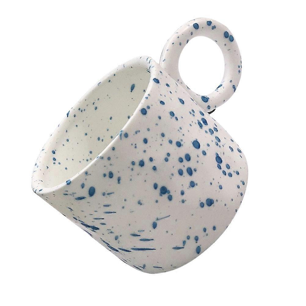 Handheld Beverage Cup Ceramic Coffee Mug for Drinking 2Pcs Set