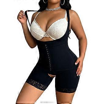 Stretchable Open Crotch Shapewear Bodysuit For Women Full Body Shaper Waist Trainer Butt Lifting with Adjustable Straps  XL