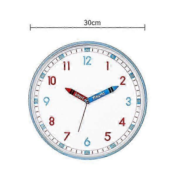 Children's learning clock, 12 inches, easy-to-understand pointer markings