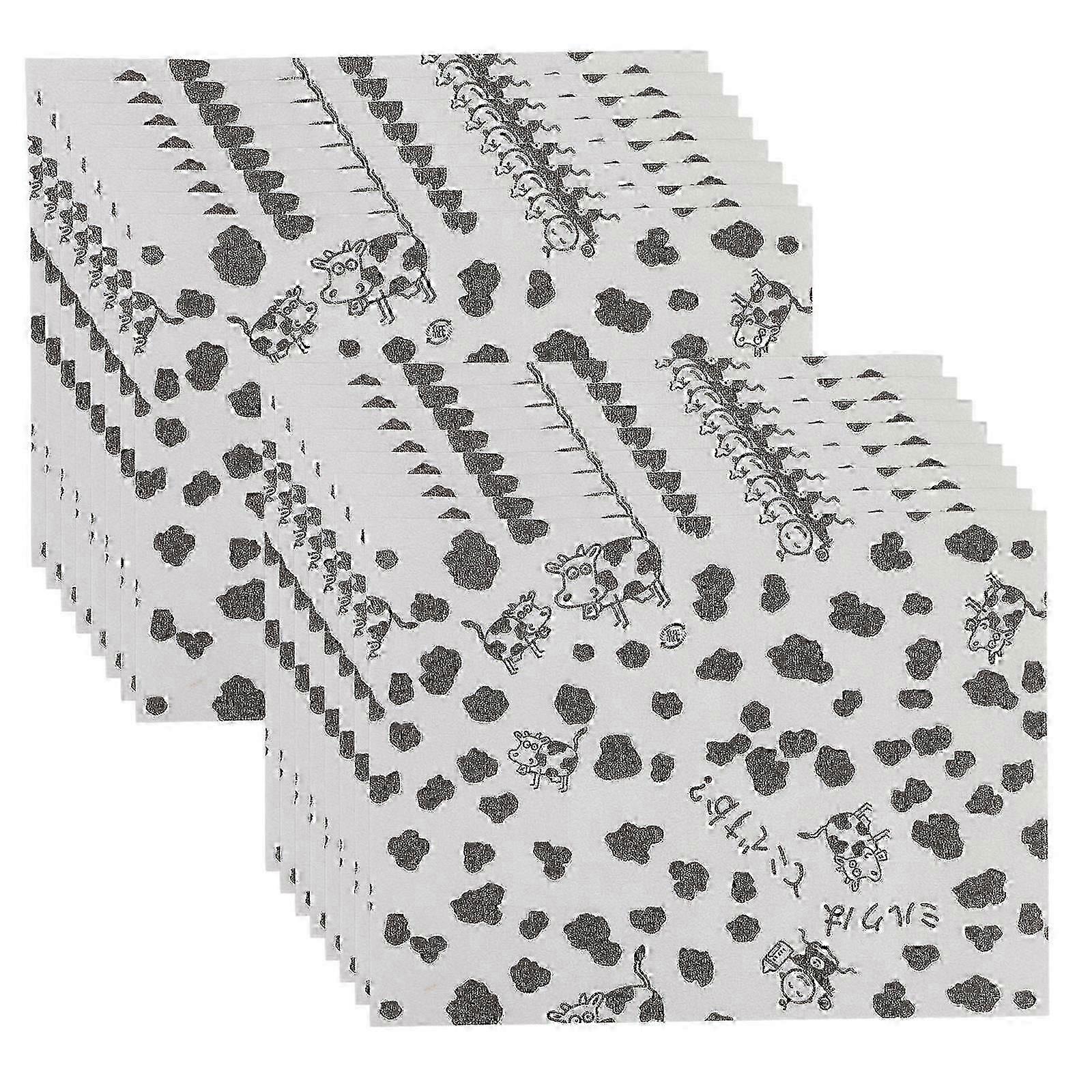 Cow Print Tissue Paper Easy To Use Durable Rectangular Packaging compatible Homemade Candy 100Sheets