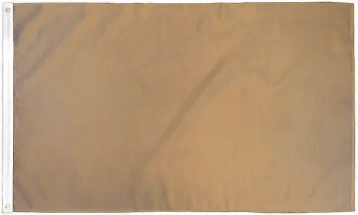Tan Solid Color Flag Blank Plain Brown Flag Style-053