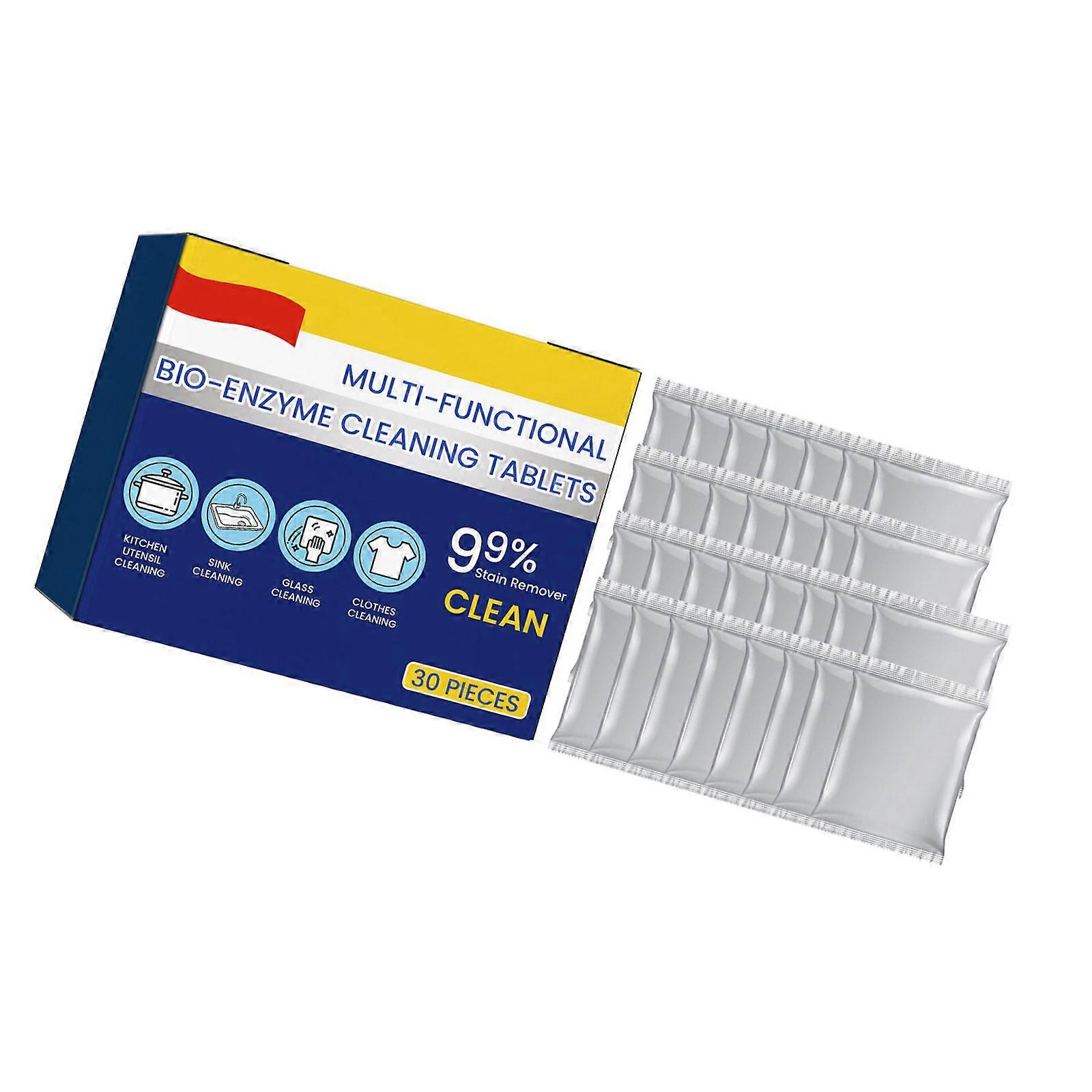 Laundry Powerful Stain Remover Multi-Functional Bio-Enzyme Cleaning Tablets Shoe Cleaning Tablets Household Cleaner Multicolor