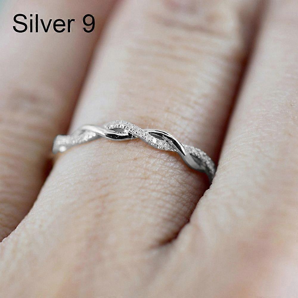 Twist Shape Ring, Color:Silver