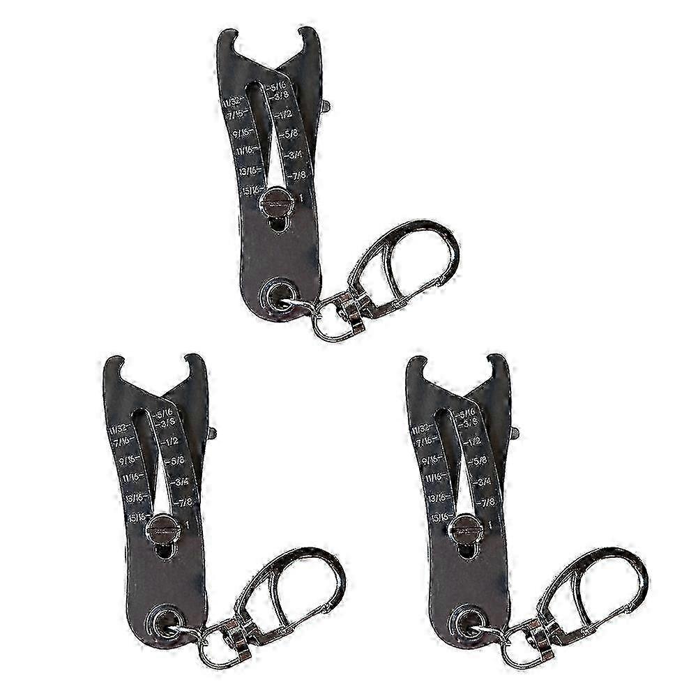 Portable Precise Thread Size Checker Keychain, Nut & Bolt Thread Size Checker Bolt Size Finder Keychain 3pc