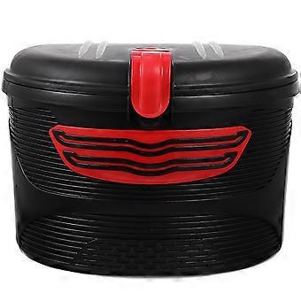 Bicicleta de montanha elétrica quadro dianteiro pendurado cesto de armazenamento de plástico com bloqueio (vermelho)