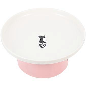 Gamelle surélevée en céramique avec protection pour le cou du chat et support pour nourriture pour animaux de compagnie