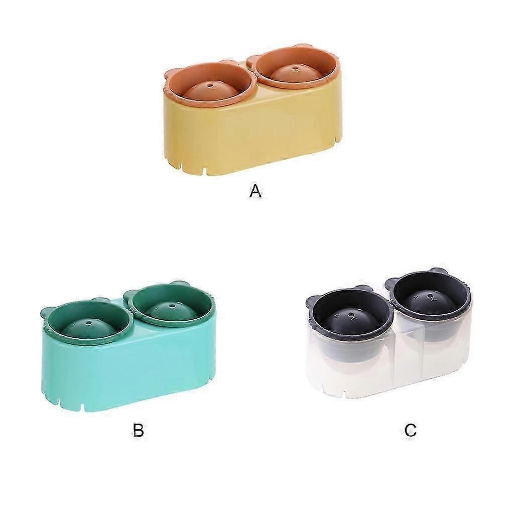 compatible withIce Cube Molds Freezer Double Cavity Kitchen Icing Ball Maker Sealing Draining Hole Plastic Silicone Stackable