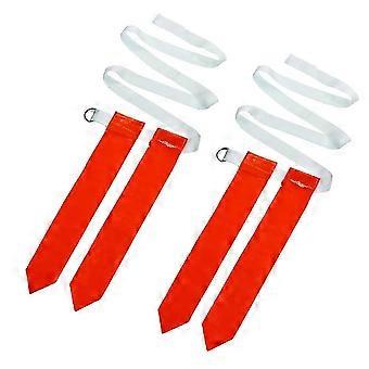 Amerikaanse voetbal taillevlaggen voor rugbytraining, 4 stuks, volwassenen, rood