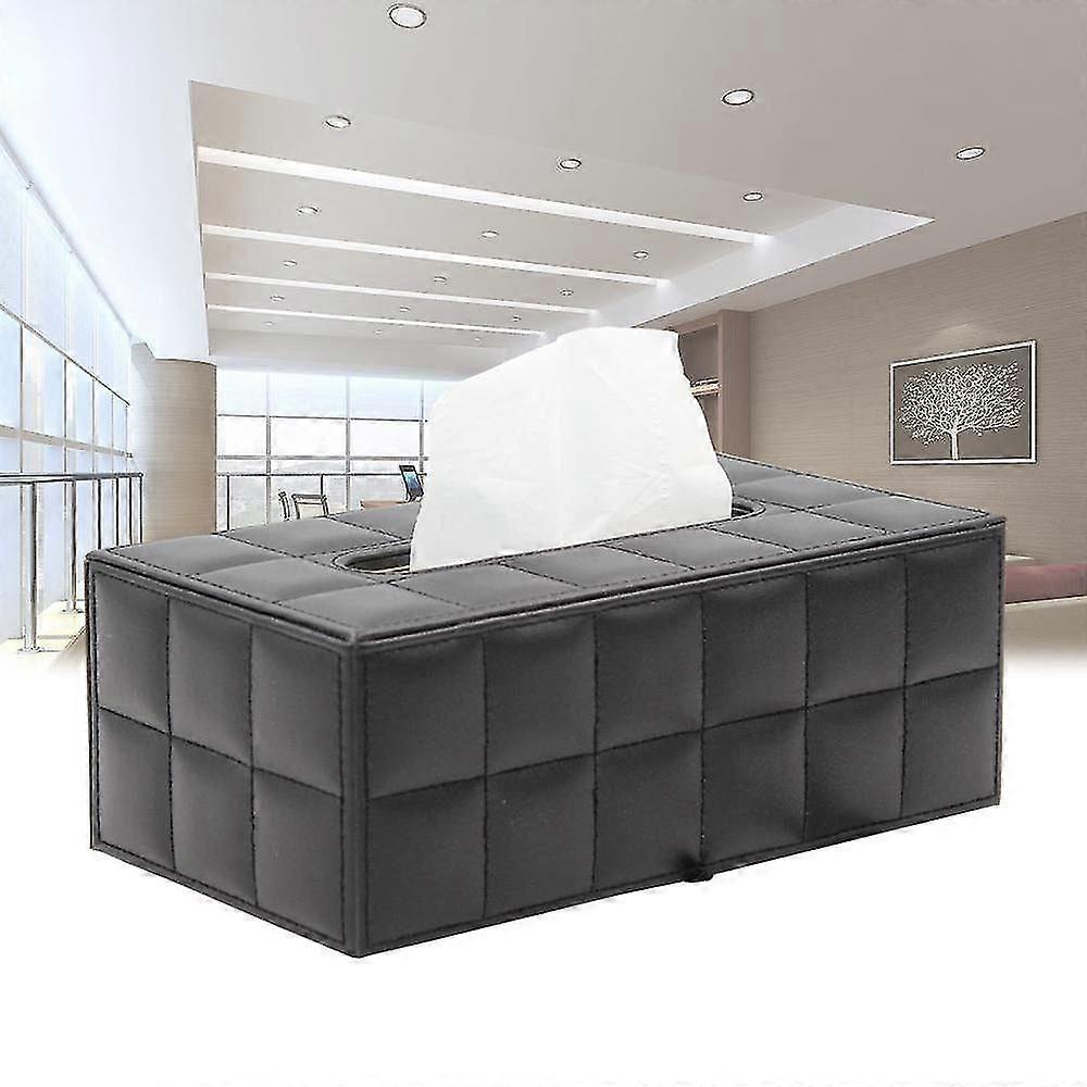 Leather Tissue Box Paper Towel Container Rectangular Facial Tissue Box