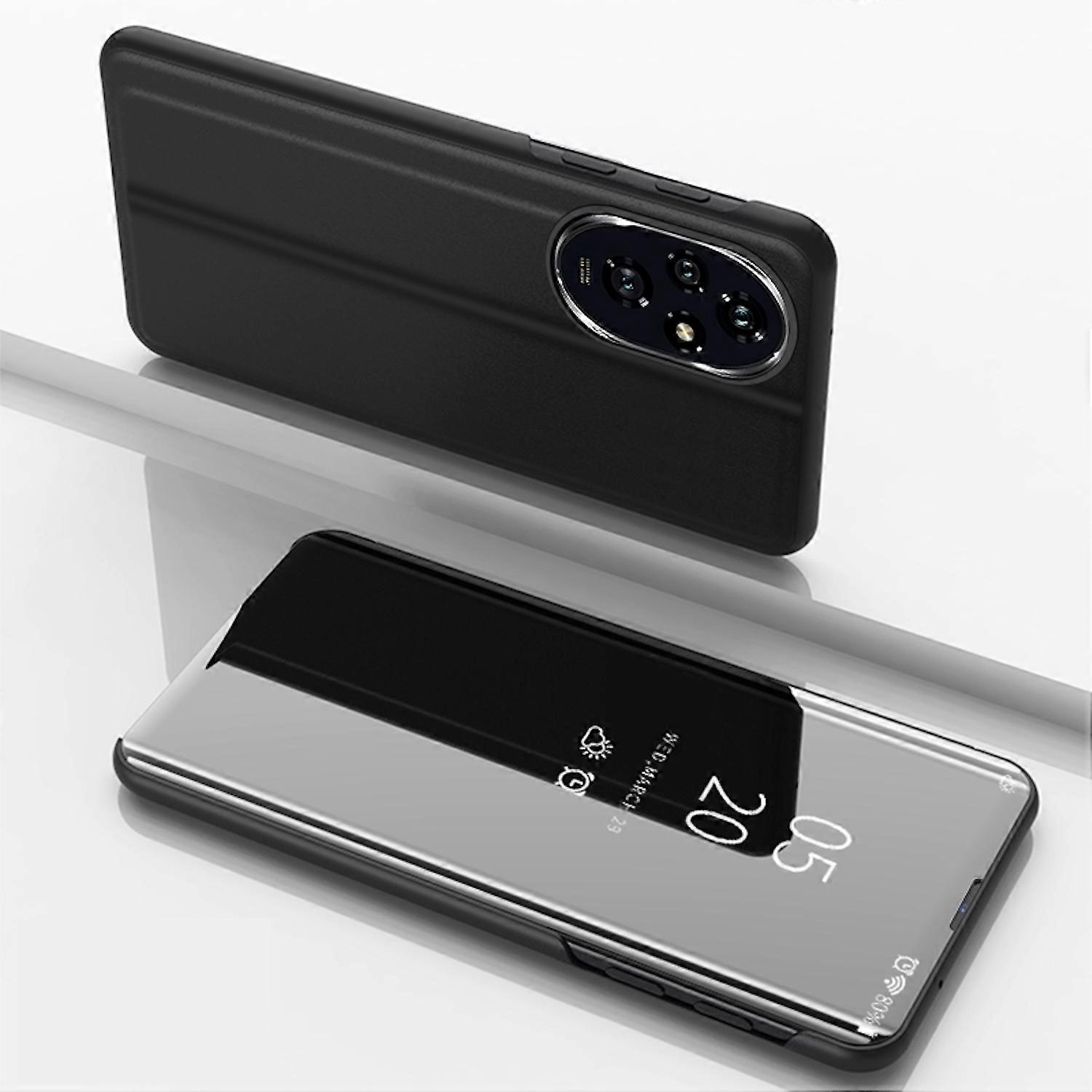 For Honor 200 View Mirror Phone Smart Cover Wake Up Function Case Black