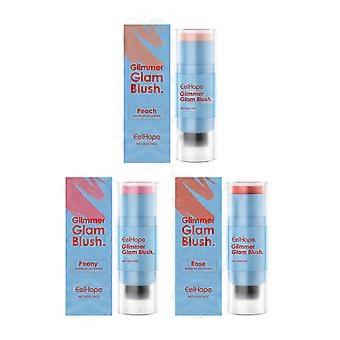Eelhope Double-Head Blush Stick: Färgglatt, icke-blekande, återfuktande och närande, multifunktionellt rouge-stift
