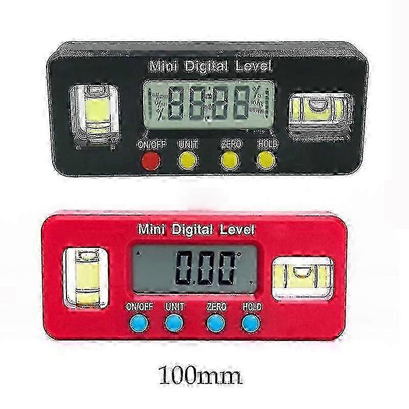 Magnetic Level Goniometer Electronic Digital Protractor Goniometer Measuring Tool Bubble Level Black 26-27