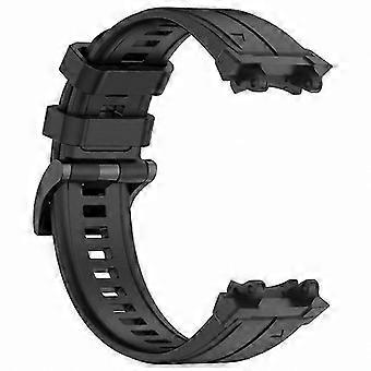 Silicone Watch Strap Compatible with T-Rex 2/3, Thickened Black Replacement Band with Buckle