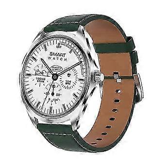 1,43-inch AMOLED-smartwatch, 6,5 mm ultradun roestvrij staal, Bluetooth-bellen, meer dan 120 sportfuncties (groen)