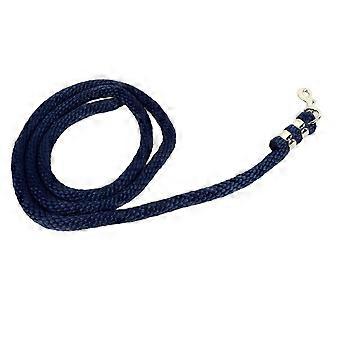 Longierleine für Pferde, 2 m, Marineblau, strapazierfähiges PP-Trainingsseil