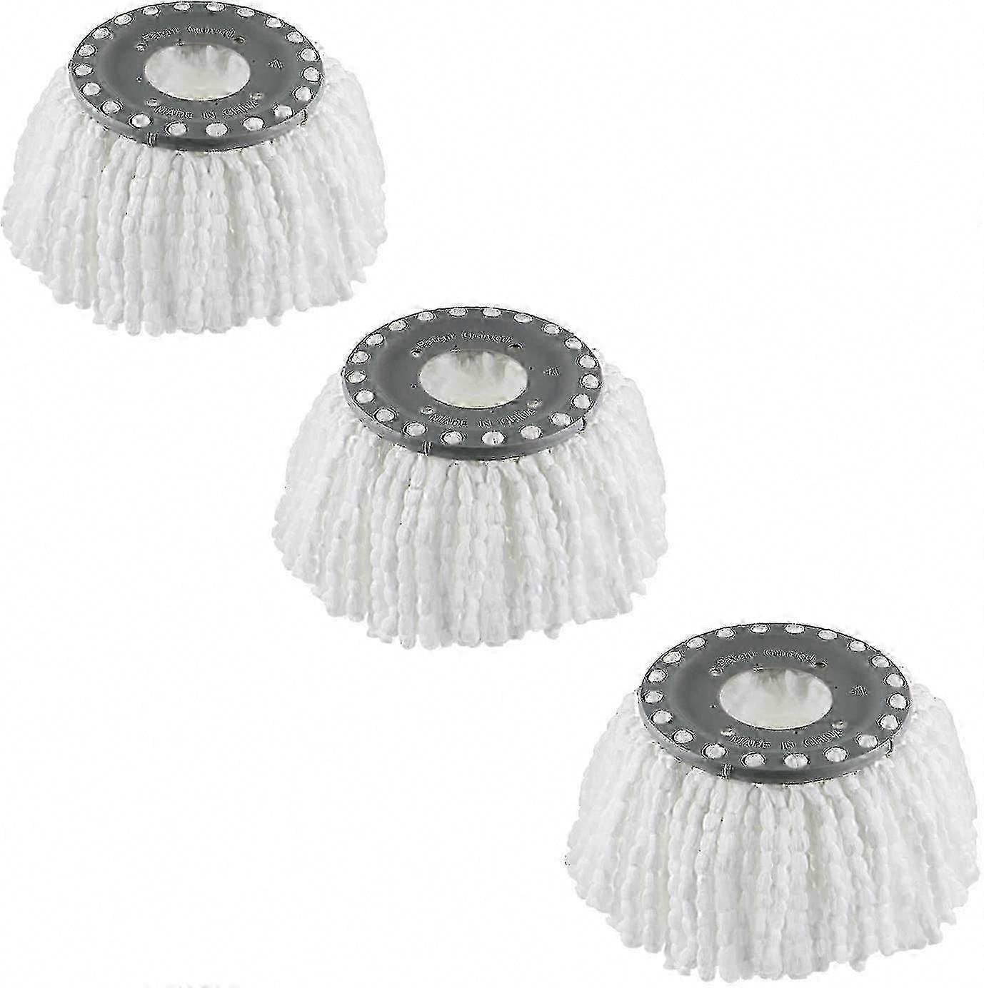 3 Pack Premium Replacement Mop Heads Refill compatible with 360 Rotating Round Spin Magic Mop