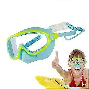 Anti-Fog Leakproof Swimming Goggles with Nose Cover, Snorkeling Gear for Kids Ages 4-16, Blue