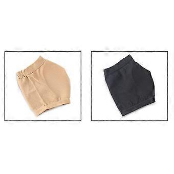 Nylon Ferse Schmerzlinderung Gel Ferse Socken Ferse Schutz Ärmel Feuchtigkeitsspendende Socken Fuß Pediküre Pflege Fersenschutz - Größe:L (Fleshcolor)