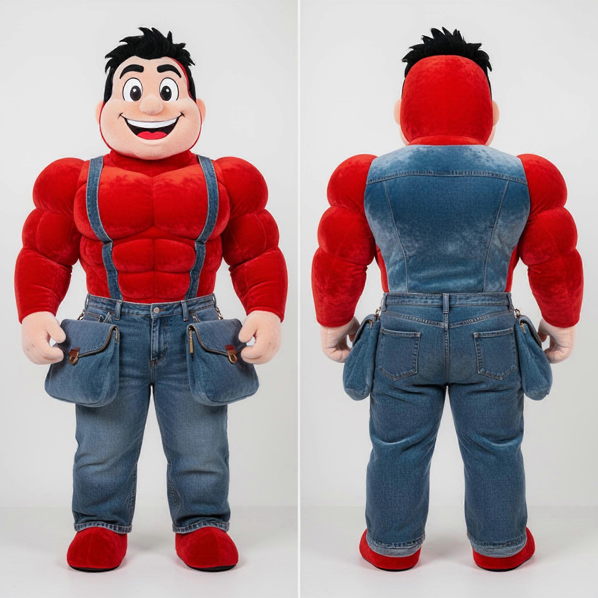 MASTICOT Crimson Padded Strongman Mascot