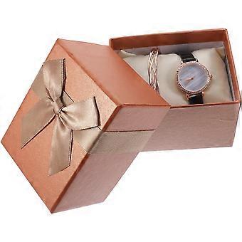 Lady Quartz Watch Woman Wristwatch Function 1Set Gift Black Color