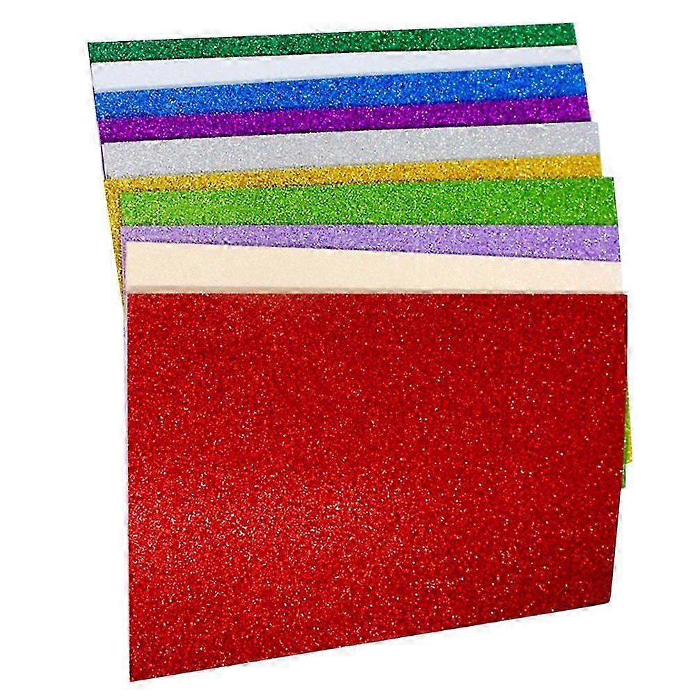 Glittering Craft Sheets for DIY Craft 10Pcs Self-Adhesive