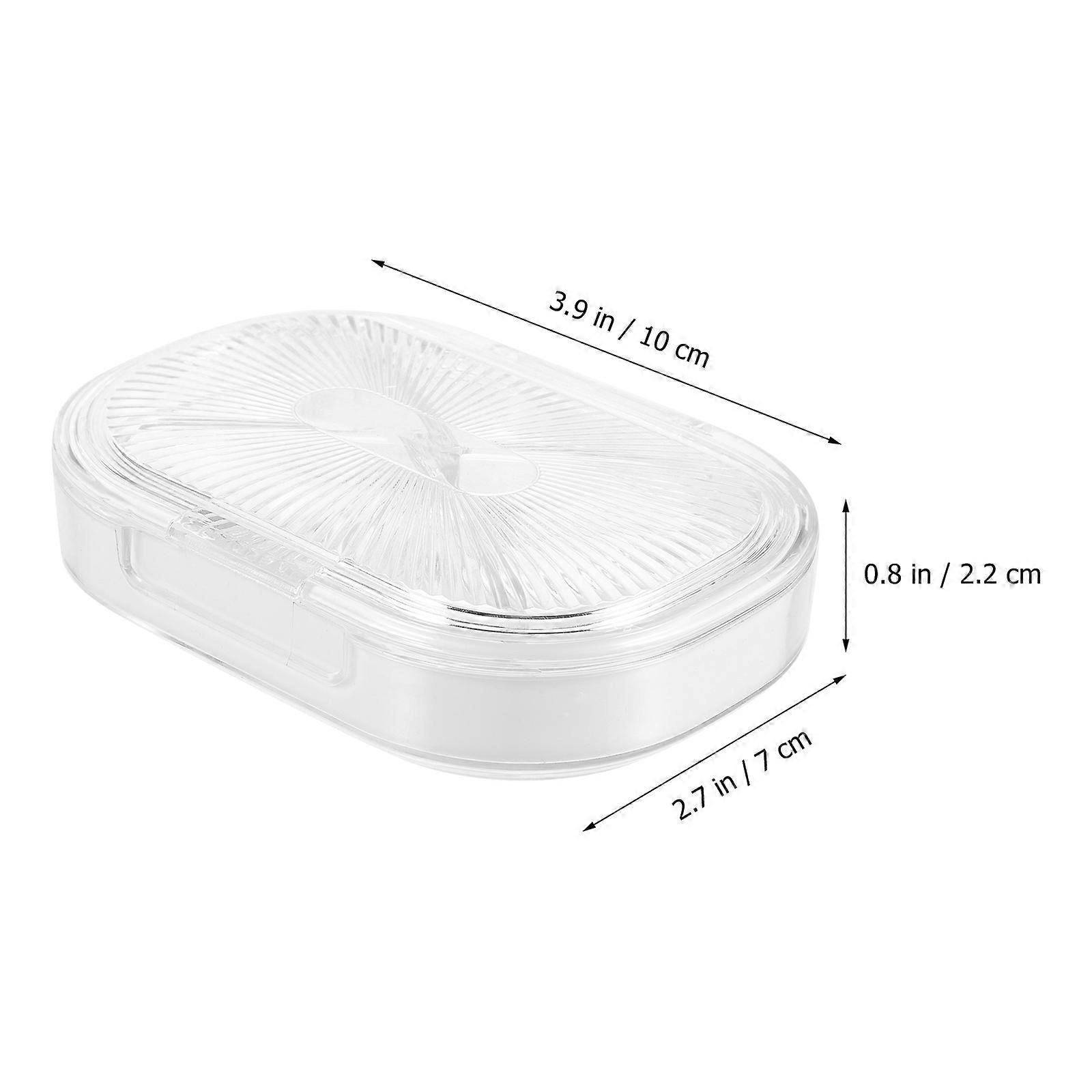 Denture Box White Plastic Case for Storage Portable Retainer Case