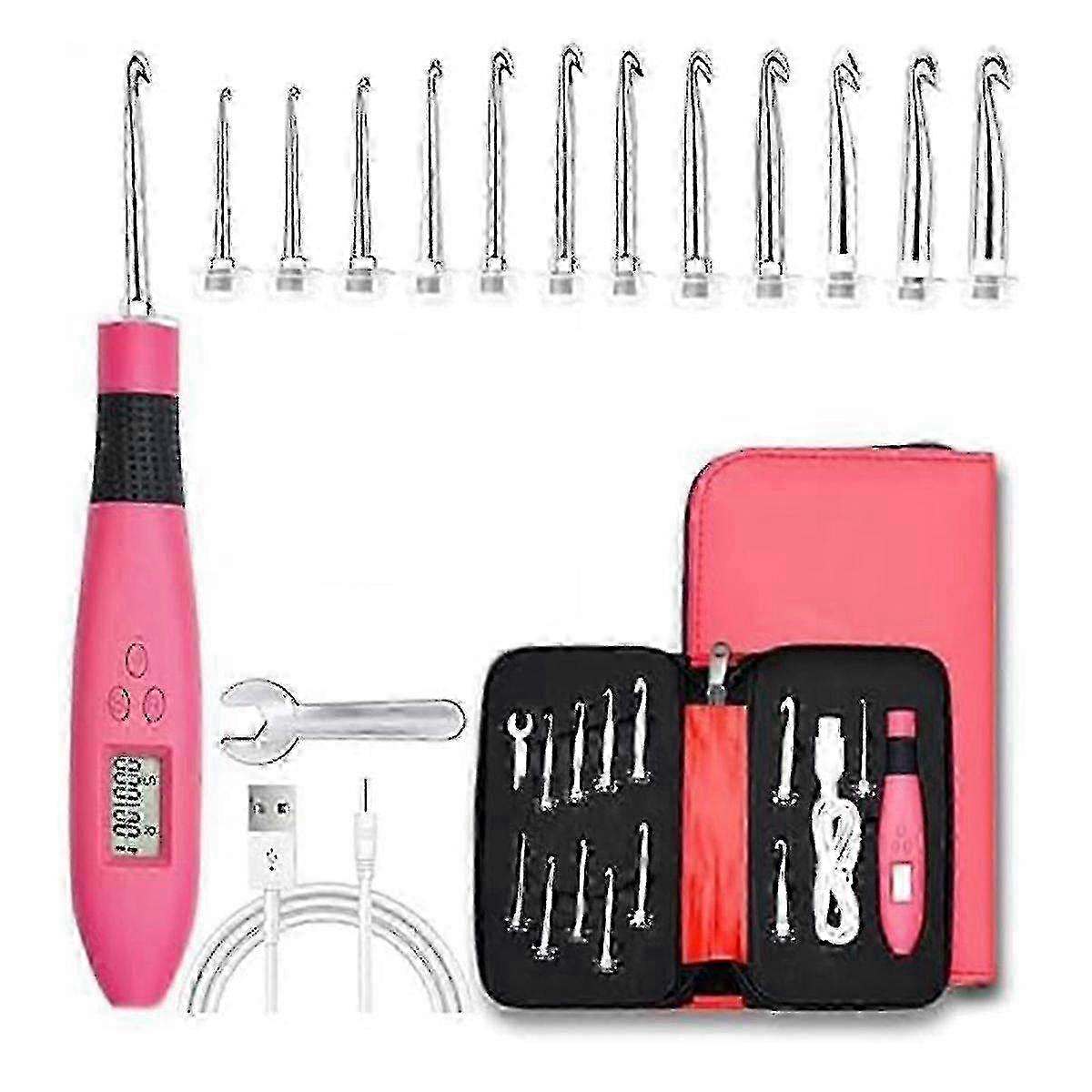 Rechargeable LED Crochet Needles with Counting Set 2 Level Strap