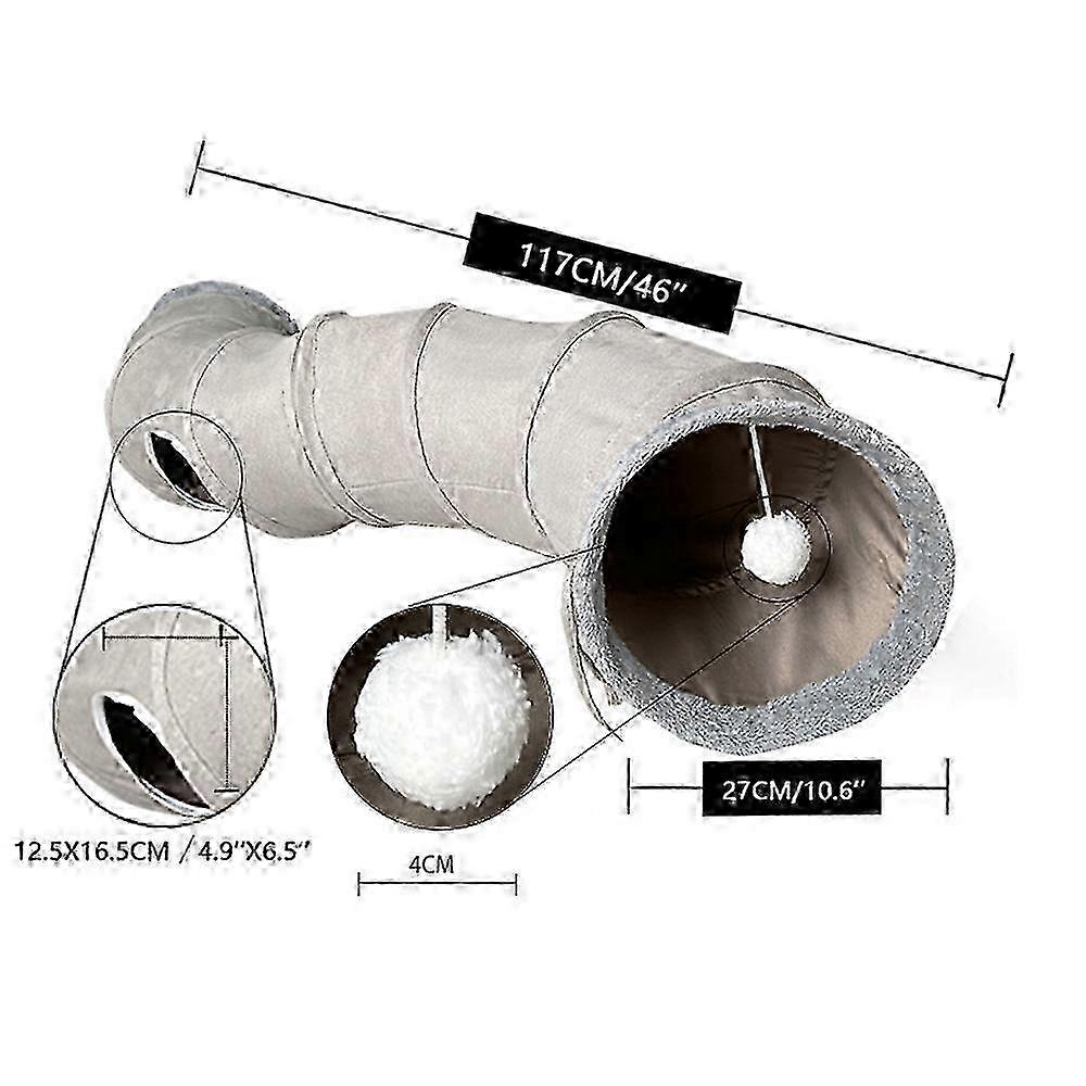Cat Tunnel Fabric, Expandable Foldable Play Tunnel