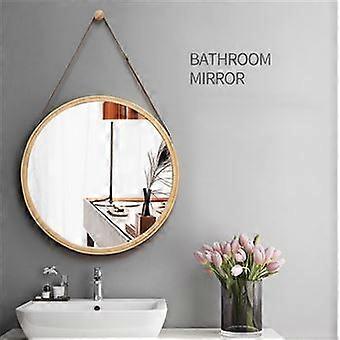 Contemporary Bamboo Wall Mirror Adjustable Elegant