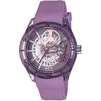 Watx&colors skeleton watch for Women Analog Quartz with Silicone Bracelet REWA1913