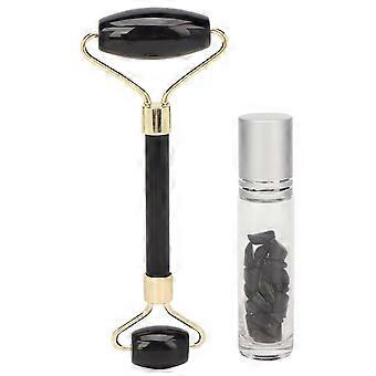 Jade Stone Face Roller and Gua Sha Set, Facial Massager for Skin Care