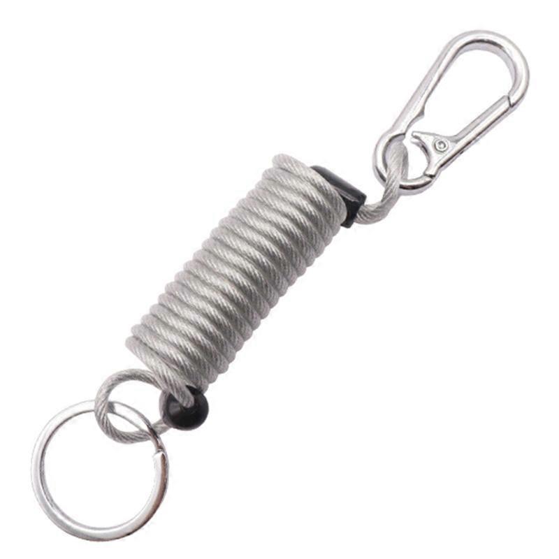 Spirals Spring Coil Stretchy Keychains Retractable Elastics Keychains AntiLost Spirals Key Keychains Theftproof Keyring