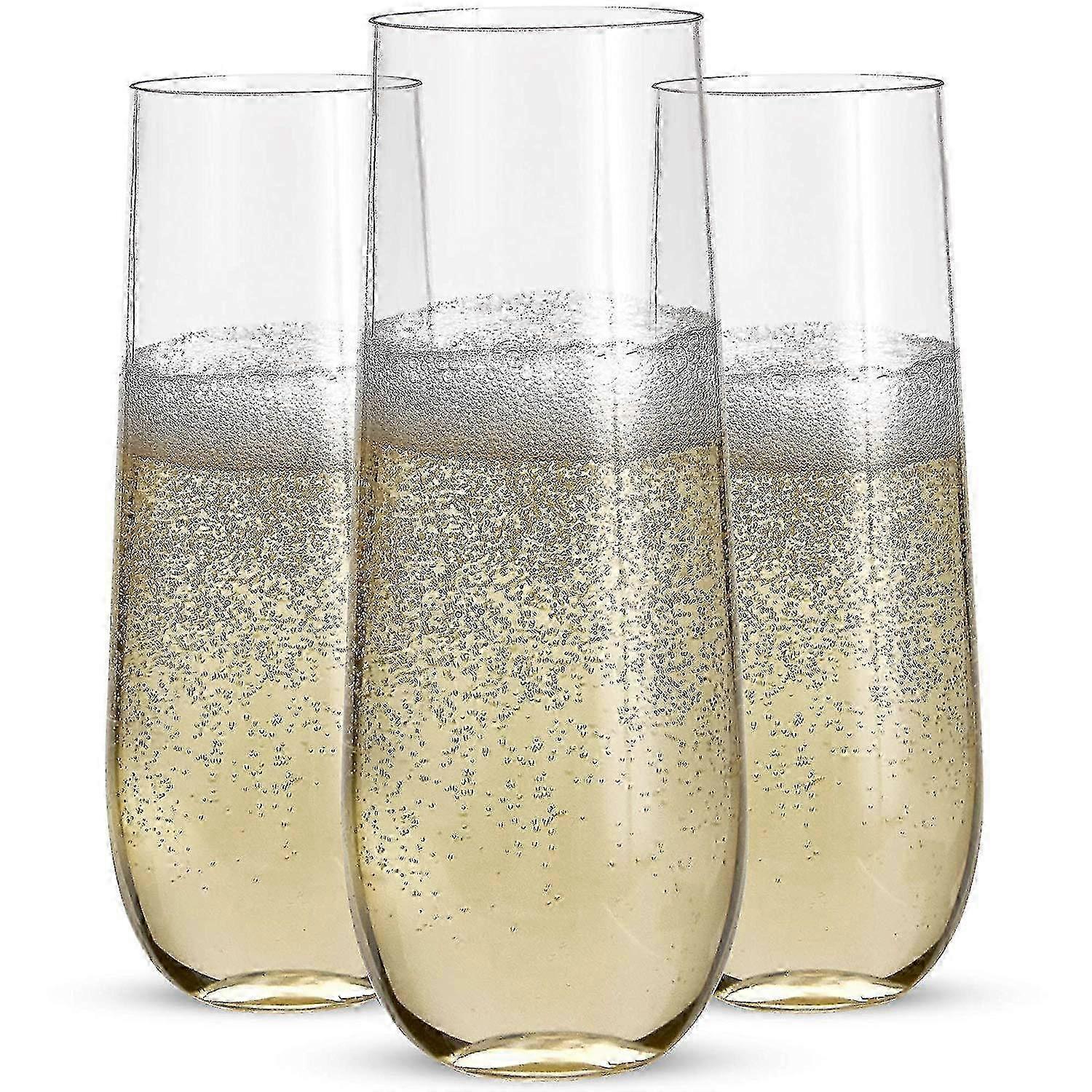 24 Unbreakable 9oz Stemless Champagne Drinking Cups