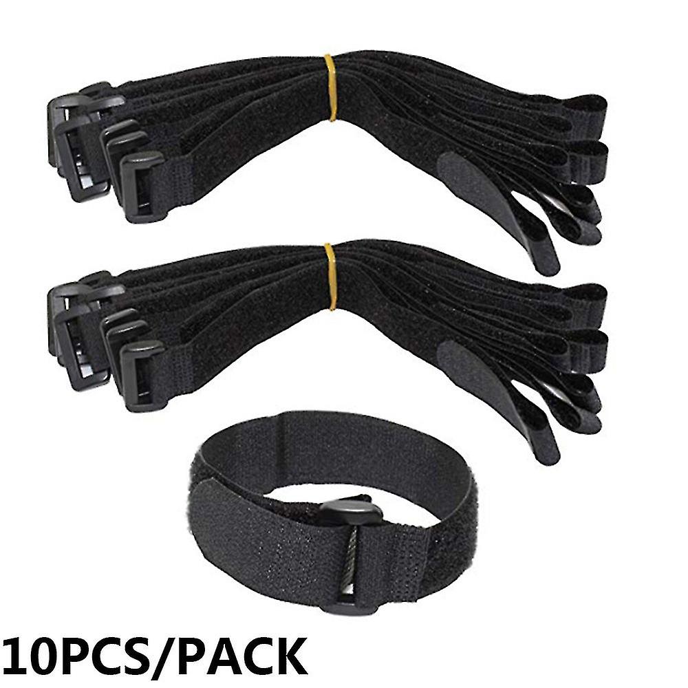 10 Pc 2*50cm Reusable Fastening Bike Tie Nylon Hook & Loop Durable Multil Purpose Self-adhesive High Quality Strap Cable Ties