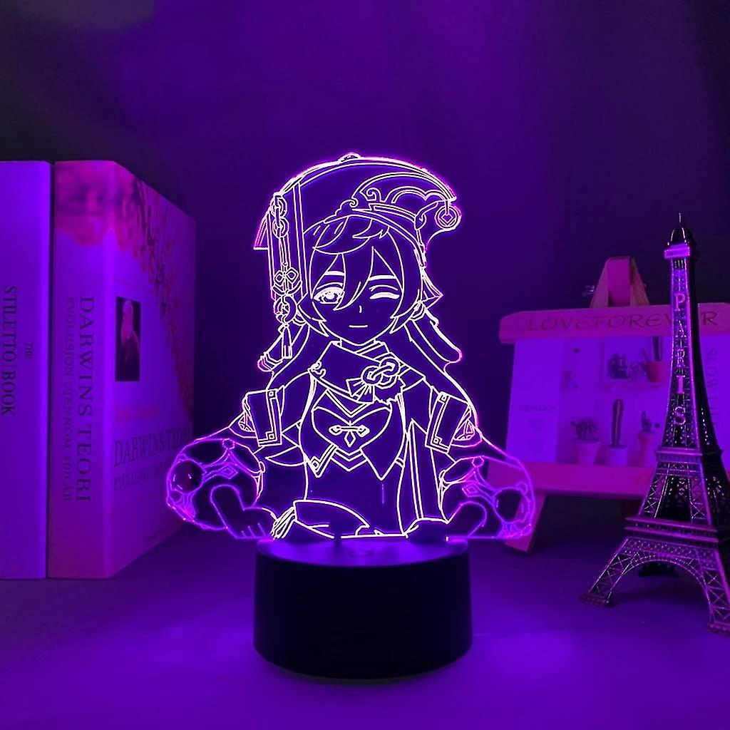 Game Led Night Light Genshin Impact Figure Yanfei Light Hu Tao Lamp