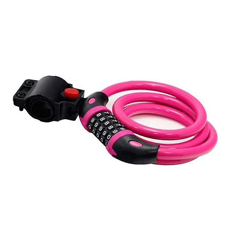 Bike Lock 5 Digit Code Combination Bicycle Security Lock Steel Cable Spiral Cycling Lock
