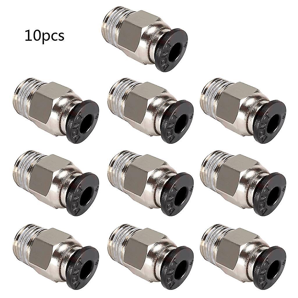 10 Pack Male Thread Straight Pneumatic Fitting Push Quick Release Connectors