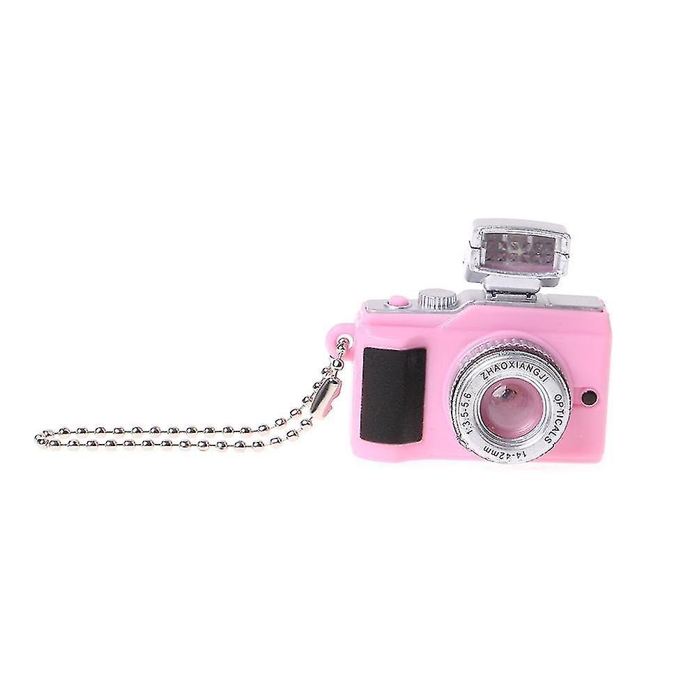 Pink Camera Led Flashlight Key Chain Sound