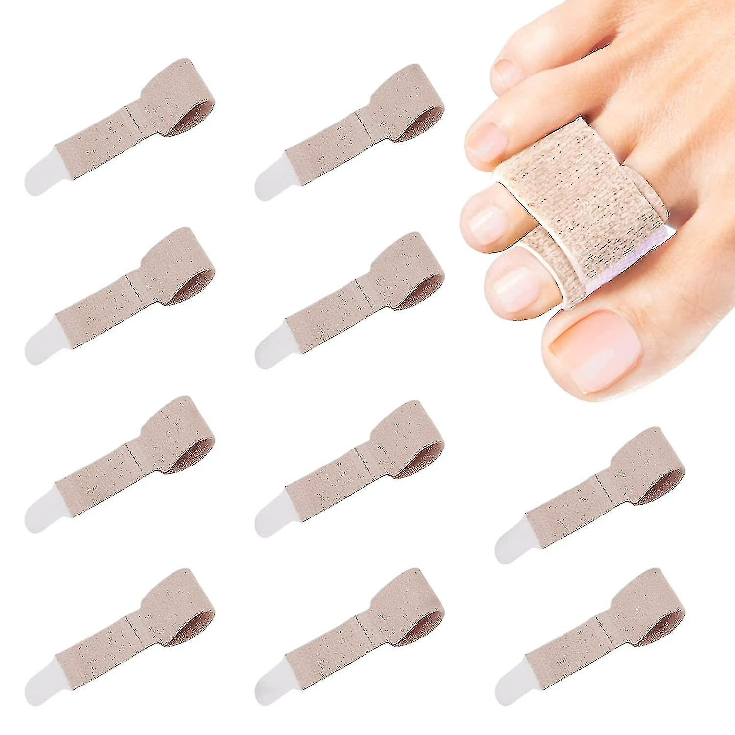 Pack Of 10 Toe Toe Wraps, Toe Correctors, Toe Separators